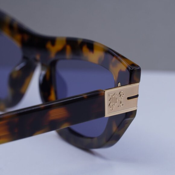 Palm Angels PERI10E CLAIRE 6045 Cat Eye Sunglasses - Havana/Blue - Picture 9 of 9